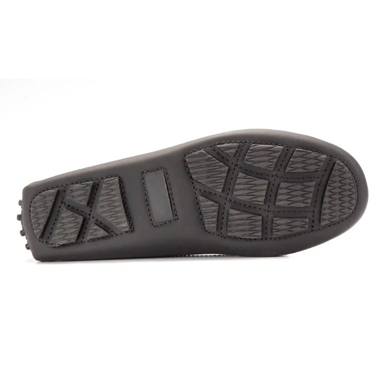 Black Sahara Girls Mocassin Loafer handcrafted in Italy with a soft and broken design